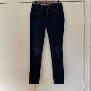 American Eagle Outfitters Dark Wash Skinny Jeans Jeggings Y2K/2010s Aesthetic